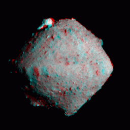 Animation of the stereoscopic global image of asteroid Ryugu (2)の写真