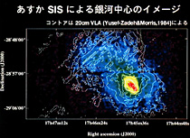 「あすか/ASTRO-D」が観測した銀河中心のイメージ
