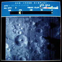 「ひてん/MUSES-A」が月面到達直前に撮像した月面の画像