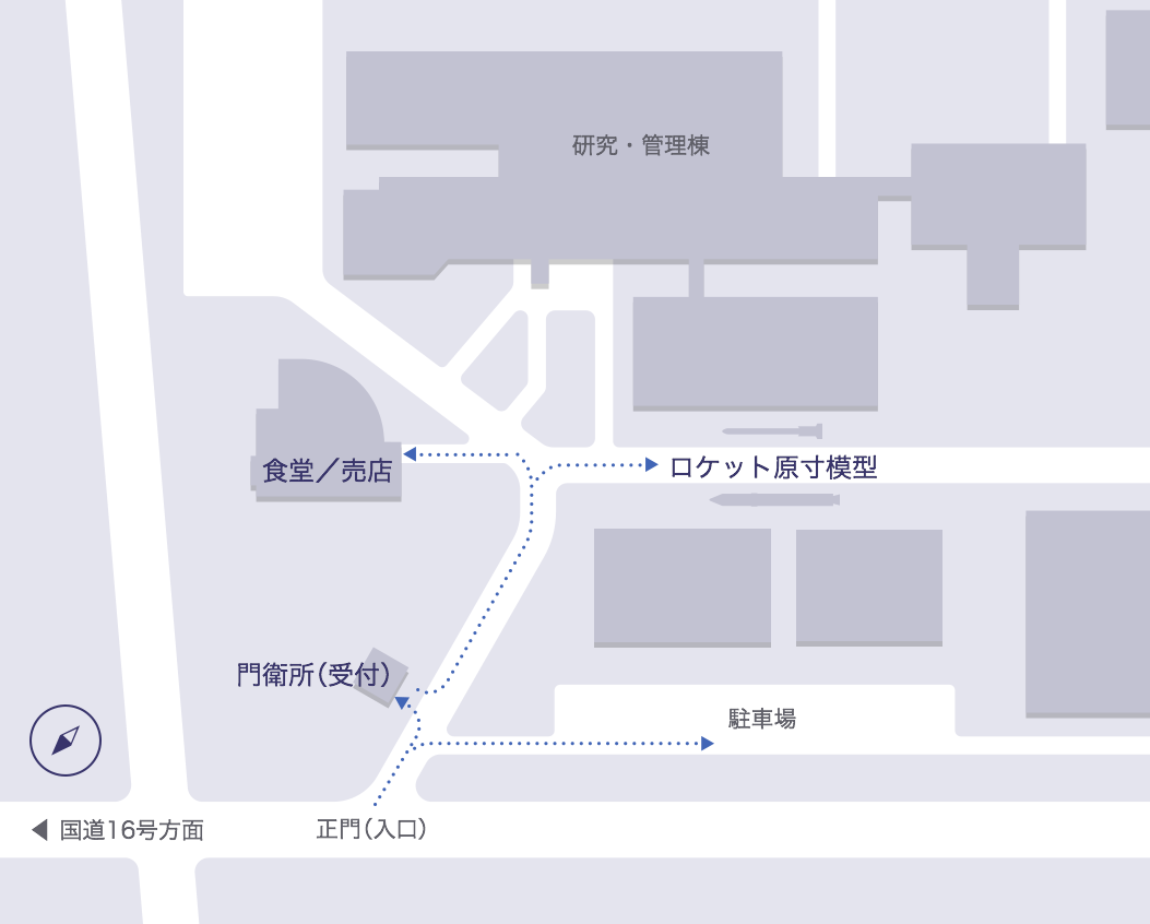 JAXA相模原キャンパスの見学エリアの説明画像