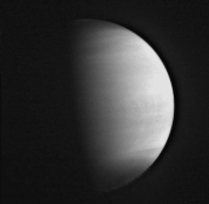 ファーストライト画像の金星部分の拡大画像