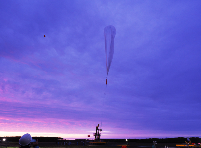 放球された大気球B22-07号機（クレジット：JAXA）