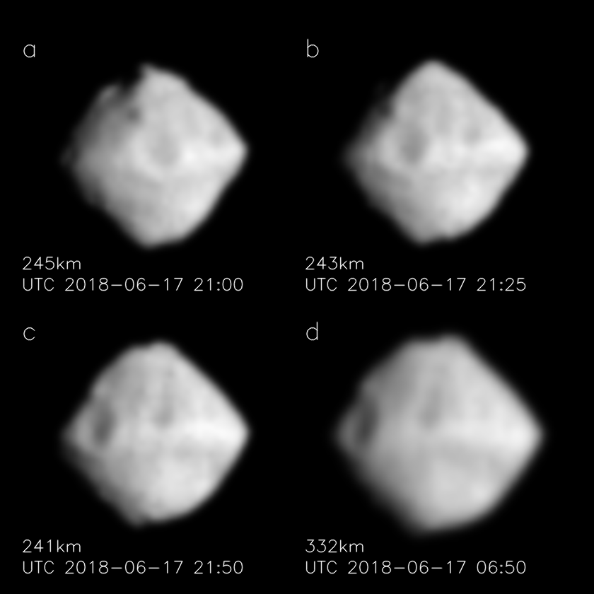 Crater-like round recessed landforms on Ryugu (2)(Image processing)の写真