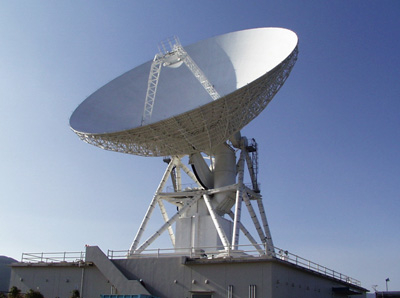 内之浦宇宙空間観測所（USC）34mアンテナの写真