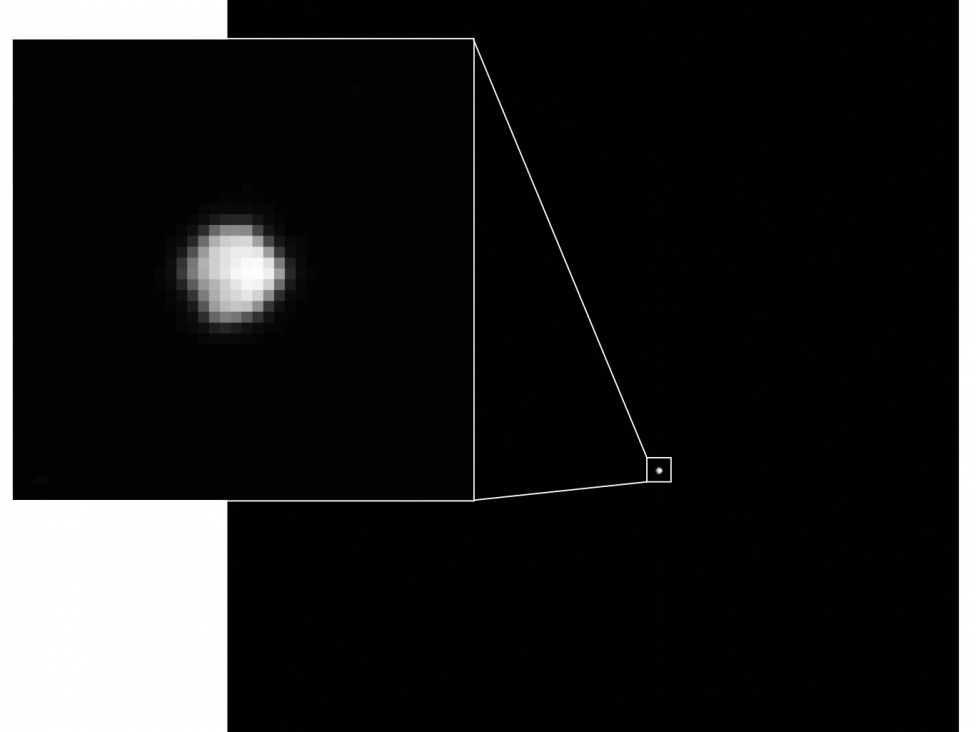 920kmの距離から見たリュウグウ（２）の写真