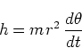 \begin{displaymath}
h = m  r^2\: \frac{d \theta}{dt}
\end{displaymath}