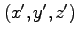 $(x,y,z)$