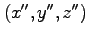 \begin{displaymath}
{\bf p}
= ({\bf e_x},{\bf e_y}, {\bf e_z}) \left(\begin{arr...
...left(\begin{array}{c}
x''\\
y''\\
z''\\
\end{array}\right).
\end{displaymath}