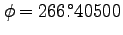 $\phi=\timeform{266.40500D}$