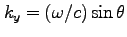 $k_y=(\omega/c) \sin \theta$