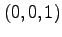 $(0,0,1)$