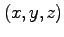 $(x,y,z)$