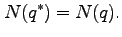 $\displaystyle N(q^\ast) = N(q).$