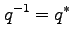 $\displaystyle q^{-1} = q^\ast$