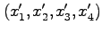 $(x_1',x_2',x_3',x_4')$