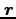 $\bm{r}$