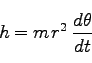 \begin{displaymath}
h = m  r^2\: \frac{d \theta}{dt}
\end{displaymath}
