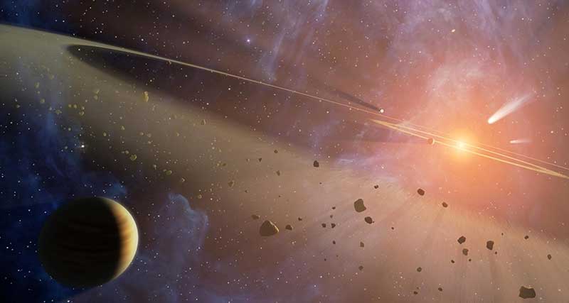 小惑星帯のイメージ図(Credit: NASA/JPL-Caltech)