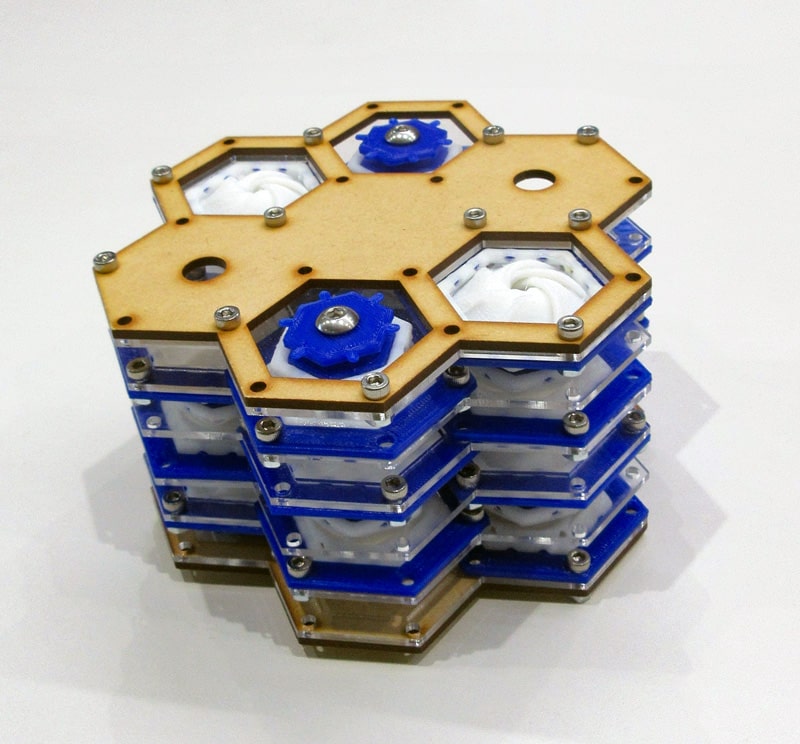 3Dプリンターで作成したKresling折り紙