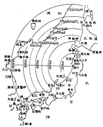 実験場よりの対岸距離略図