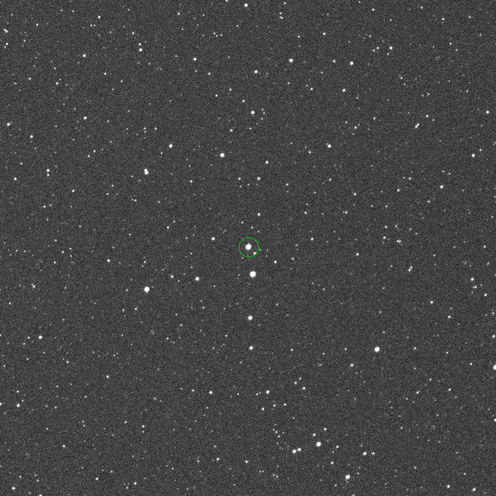 口径6.4cm望遠鏡で撮影した小惑星ベスタの画像