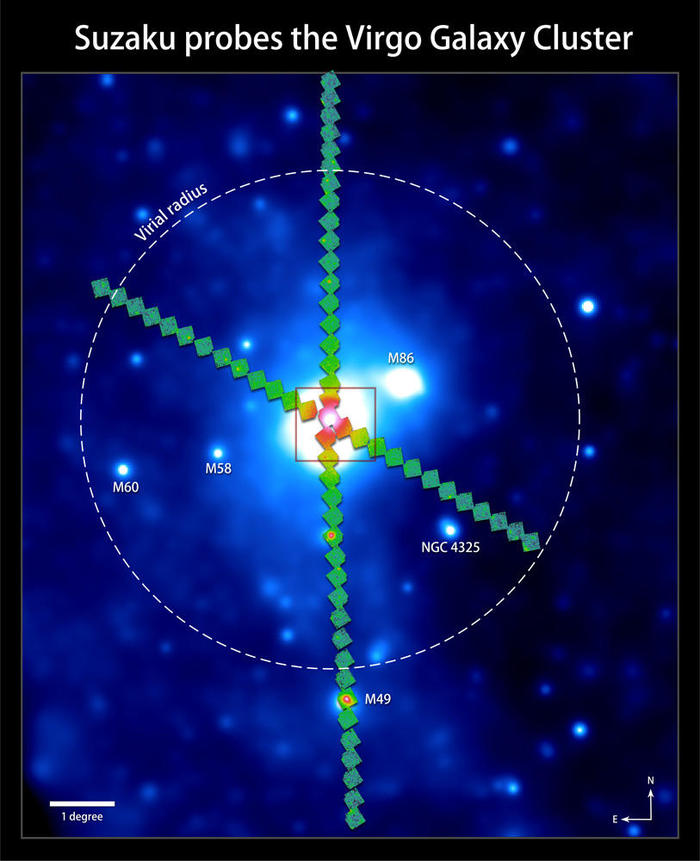 X線天文衛星「すざく」による銀河団の観測画像