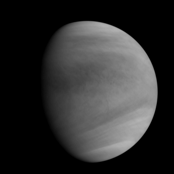 紫外線イメージャが撮影した金星の画像