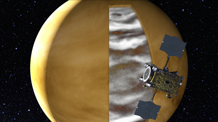 図1：「あかつき」による金星の夜面観測のイメージ図