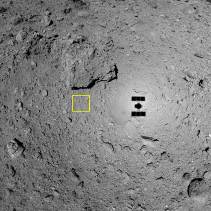 高度約49mにおいてONC-W1で撮影されたリュウグウ表面