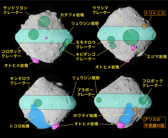 図2：リュウグウの地名とその位置